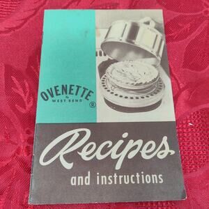 MID-CENTURY STANLEY OVENETTE by WESTBEND RECIPES & INSTRUCTION BOOKLET